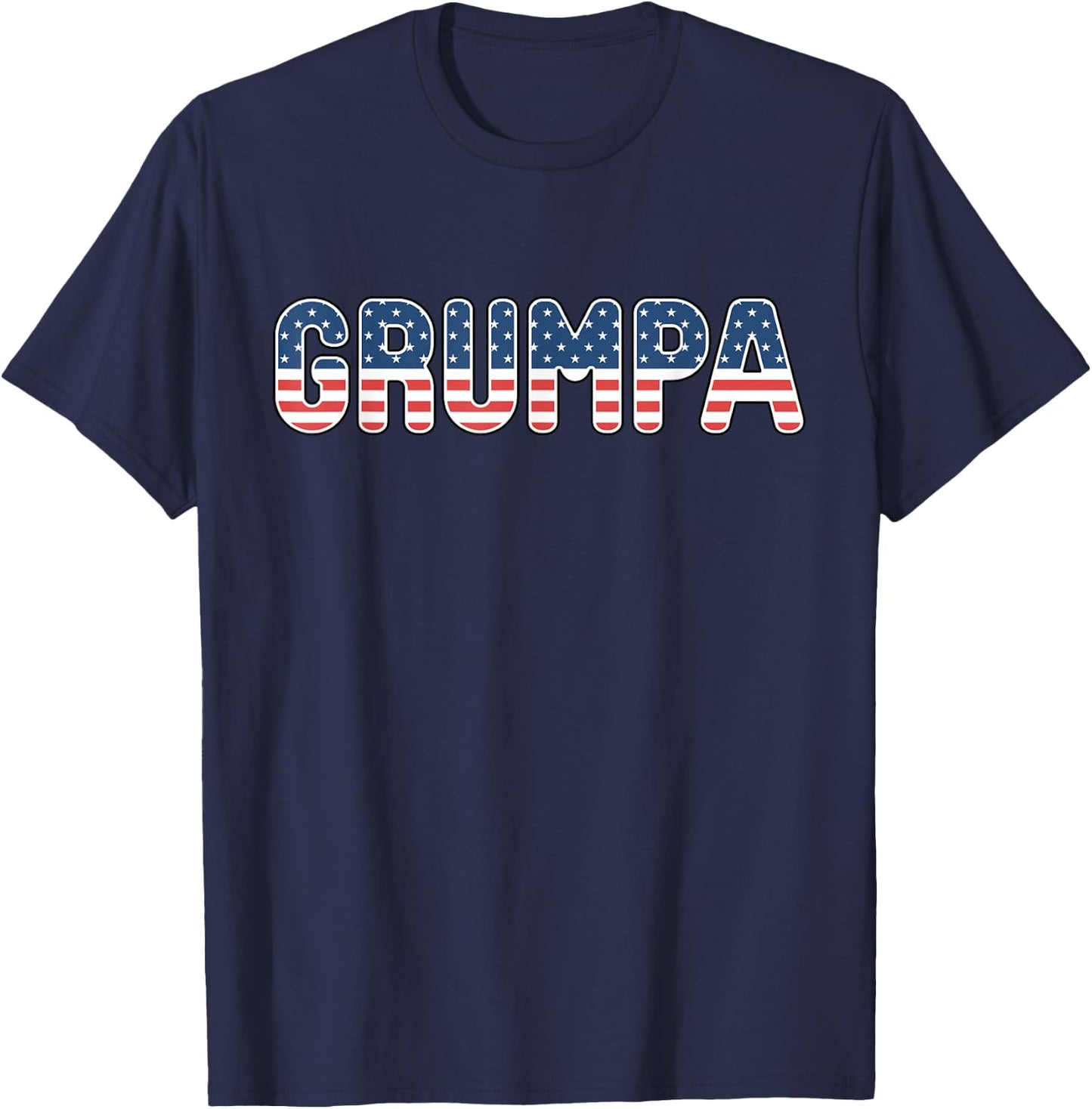 Grumpa American Flag Patriotic USA 4th of July T-Shirt - T-Shirt | Navy