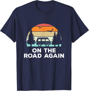 On The Road Again - Long drive then camping with family T-Shirt - T-Shirt | Navy