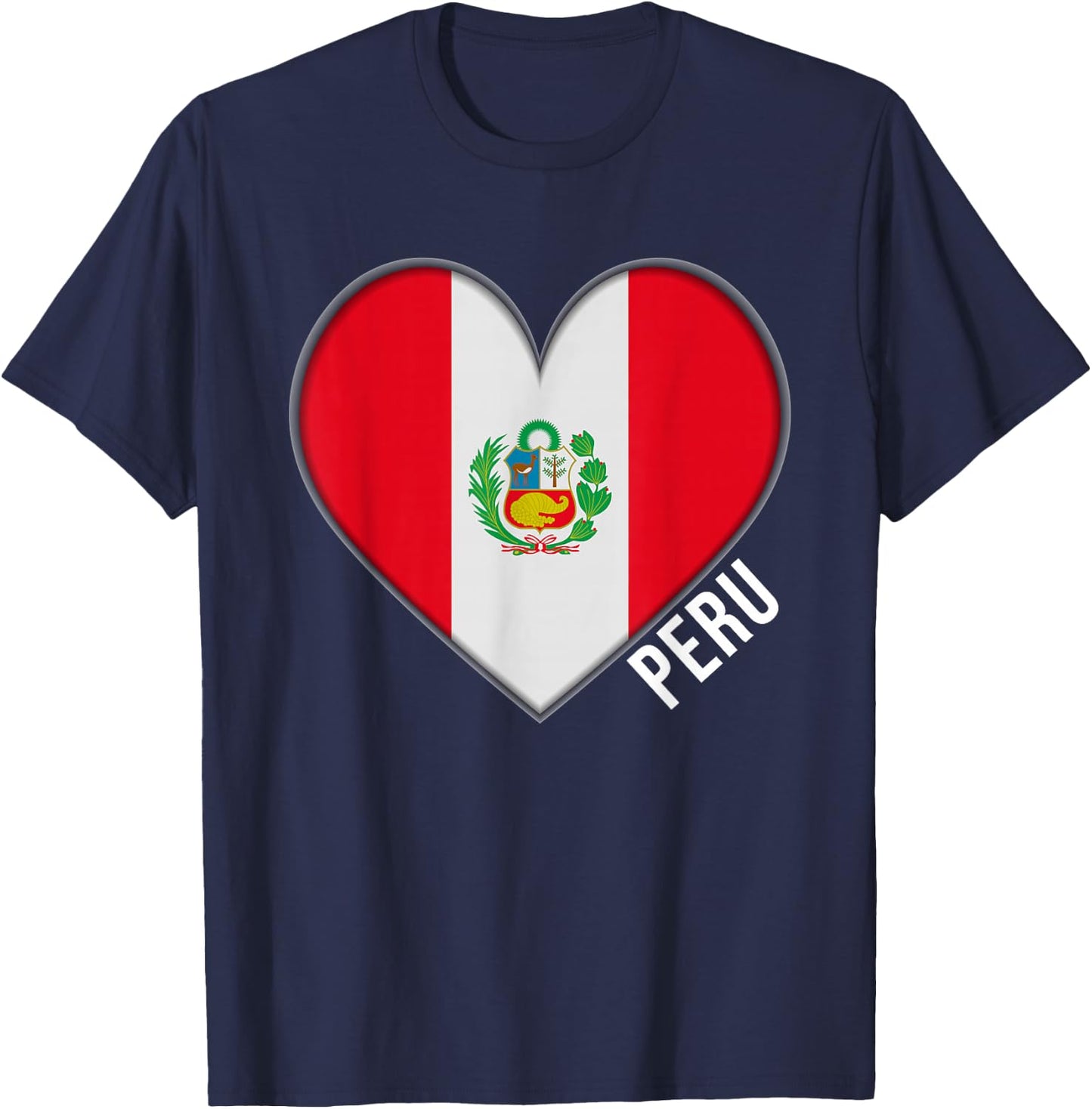 I Love Peru and Men T-Shirt - T-Shirt | Navy