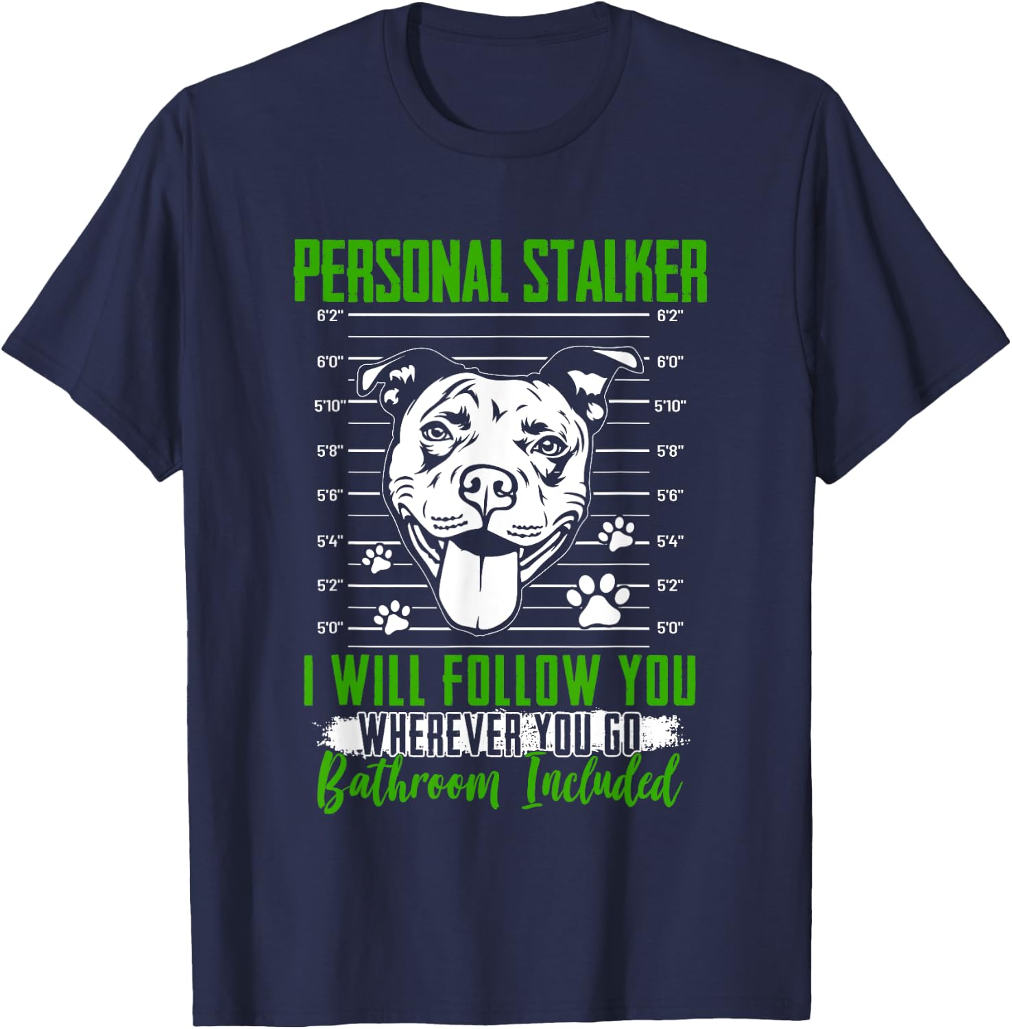 Funny Pitbull Graphic and Men Pitbull Breeder T-Shirt - T-Shirt | Navy