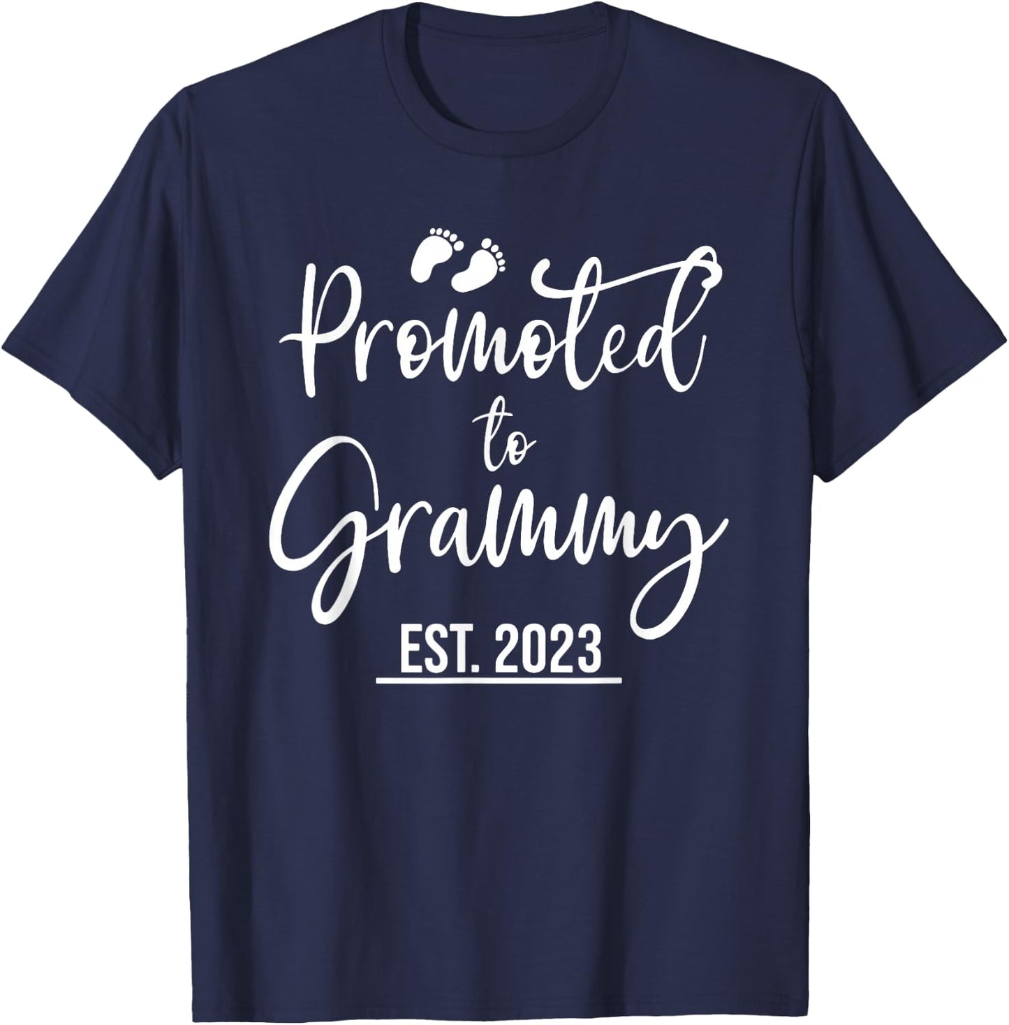Promoted to Grammy Est 2023, GiGi Established T-Shirt - T-Shirt | Navy