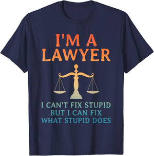 Funny Lawyer Design Women Law School Attorney Lawyer T-Shirt - T-Shirt | Navy