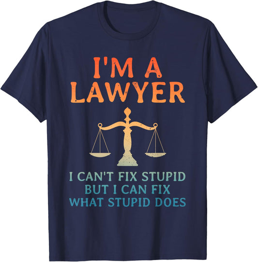 Funny Lawyer Design Women Law School Attorney Lawyer T-Shirt - T-Shirt | Navy