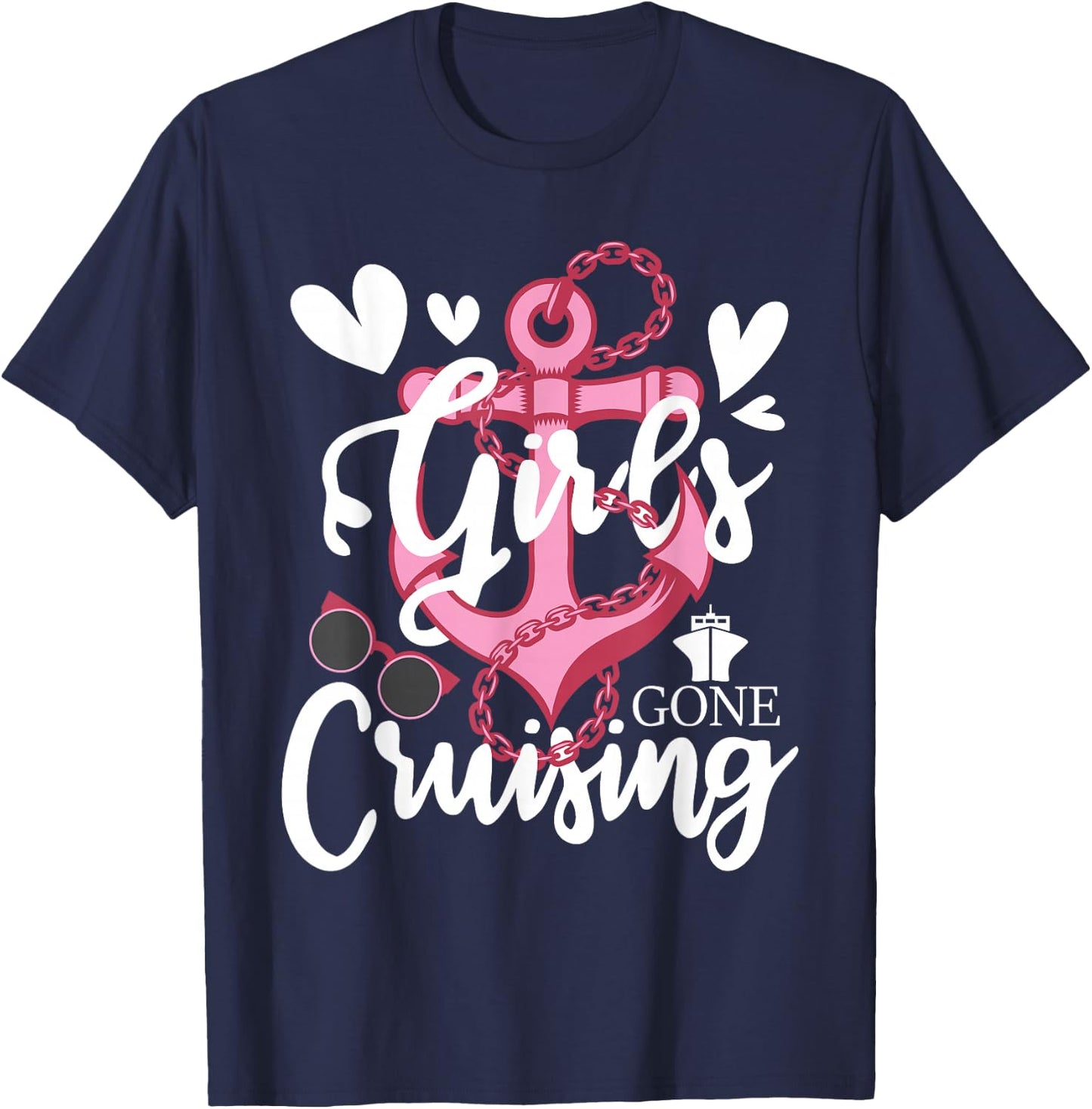 Girls Gone Cruising - Cruise Ship Lover Cruiser Grils Trip Small T-Shirt - T-Shirt | Navy