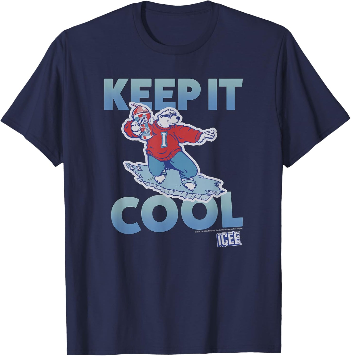ICEE Bear Keep It Cool Surf Pose T-Shirt - T-Shirt | Navy