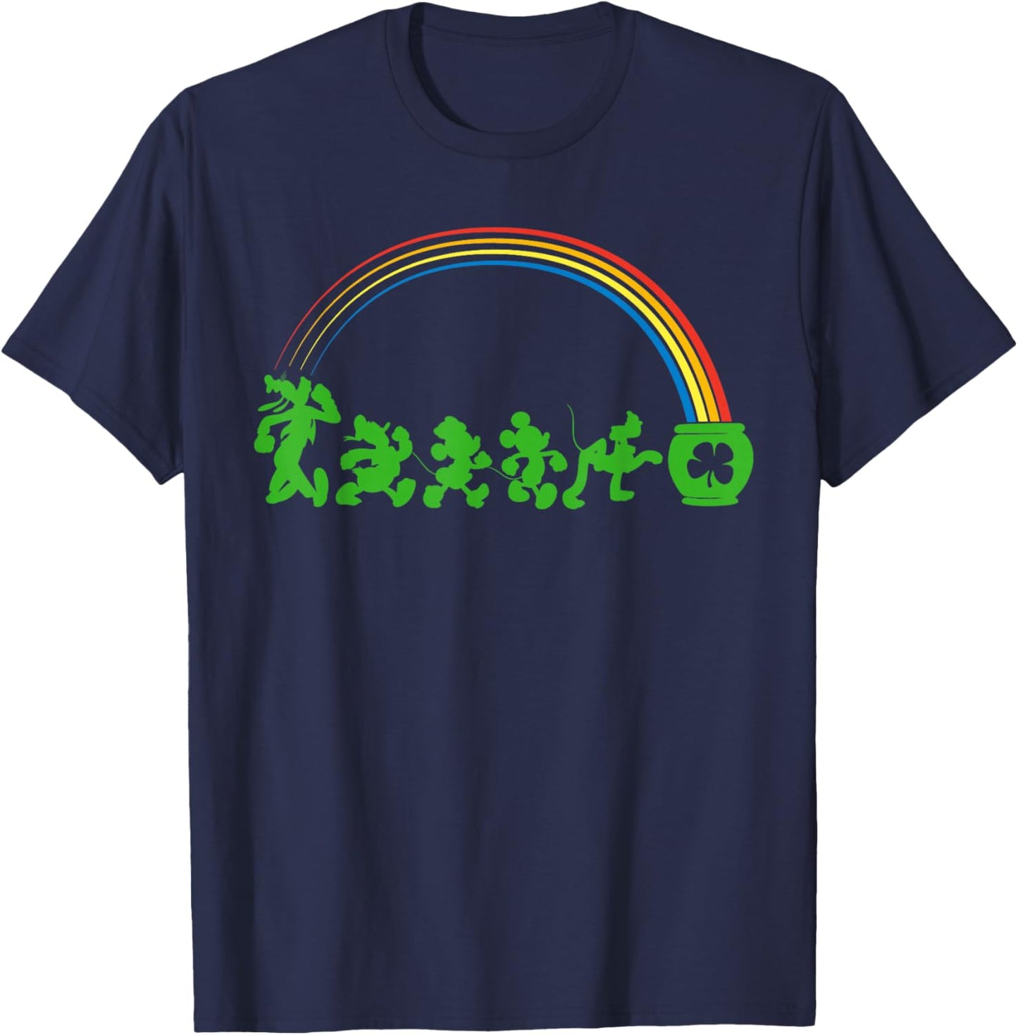 Disney Mickey and Friends Lucky Walk St. Patrick's Day Small T-Shirt - T-Shirt | Navy