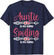 Auntie Is My Name Spoiling Is My Game Happy Mother's Day T-Shirt - T-Shirt | Navy