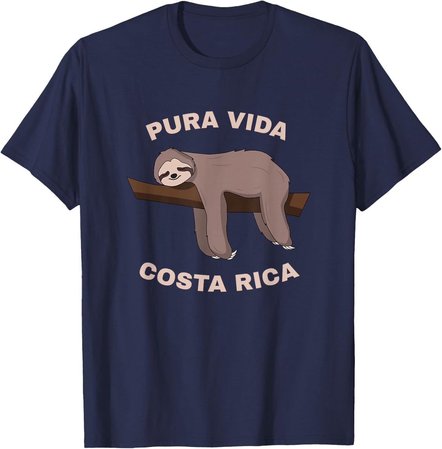 Pura Vida Costa Rica - Cool Costa Rica Sloth T-Shirt - T-Shirt | Navy