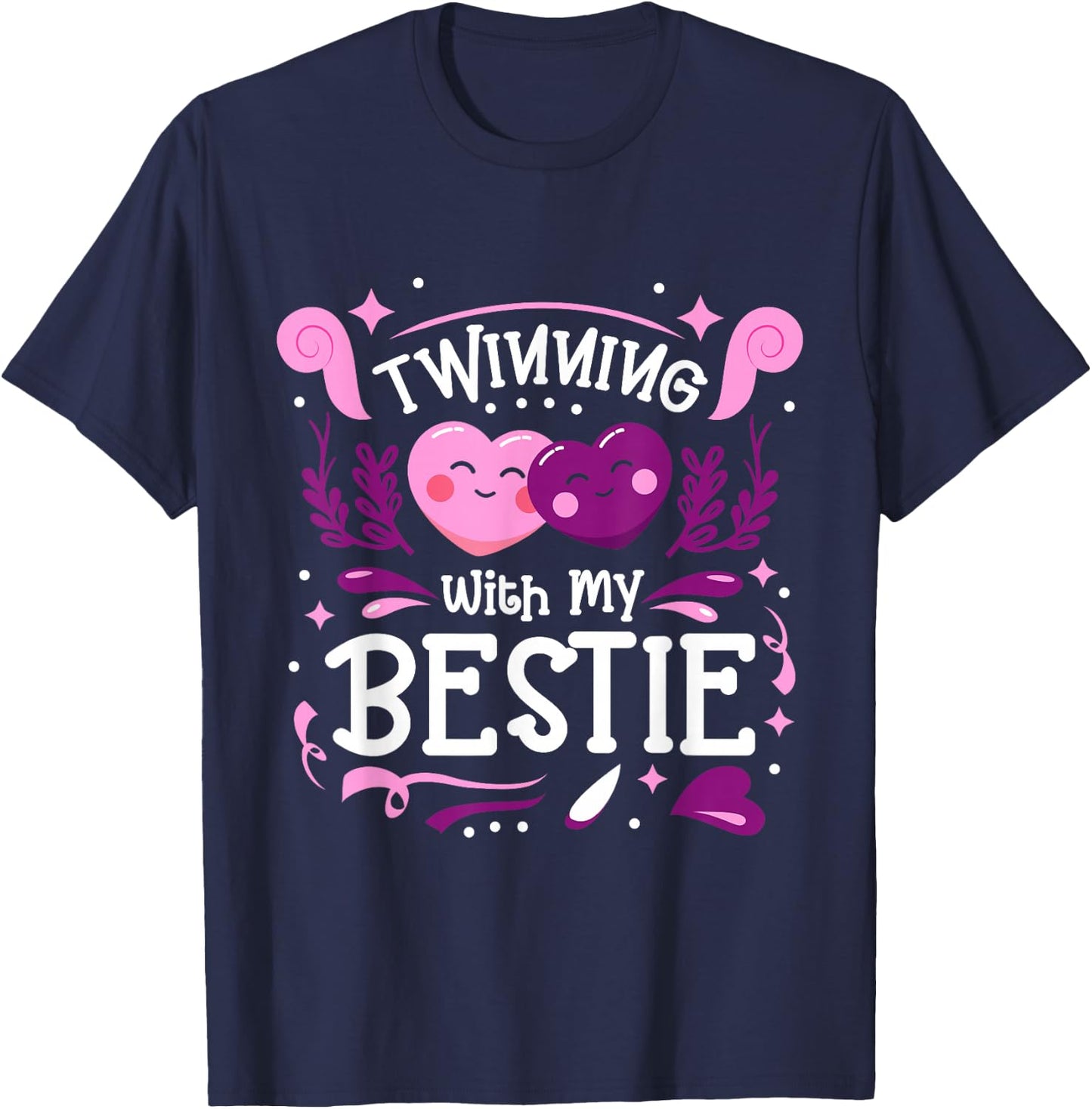 Spirit Week Twinning with My Bestie Friends Matching T-Shirt - T-Shirt | Navy