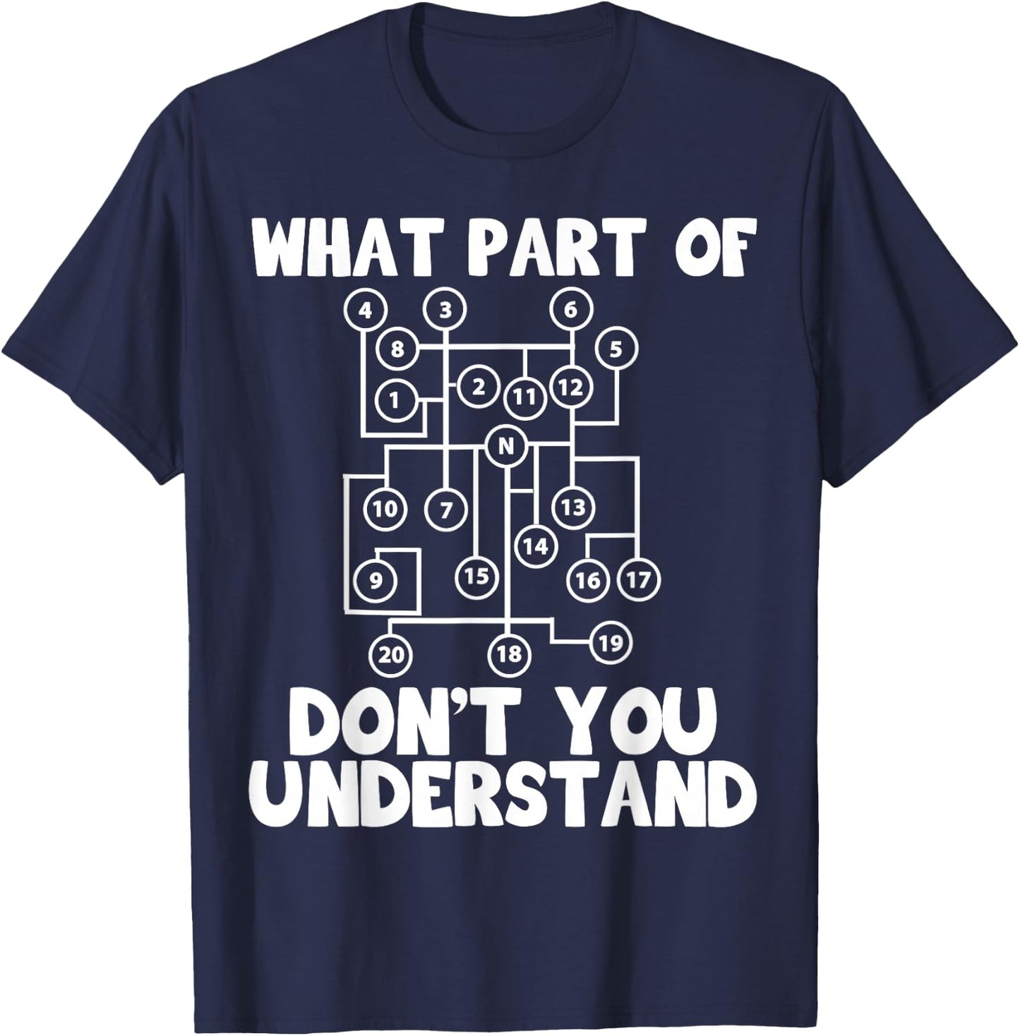 What Part of Transport Truck Gear Shift Pattern Understand T-Shirt - T-Shirt | Navy