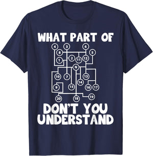 What Part of Transport Truck Gear Shift Pattern Understand T-Shirt - T-Shirt | Navy