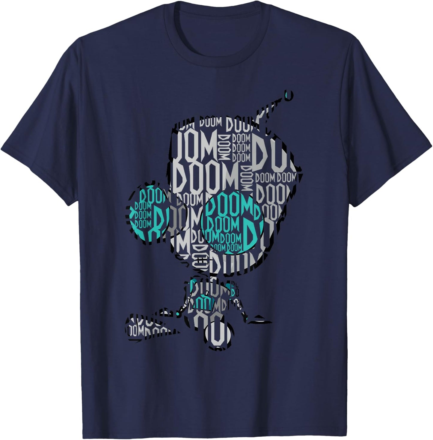 Invader Zim Gir Doom Text Fill T-Shirt - T-Shirt | Navy