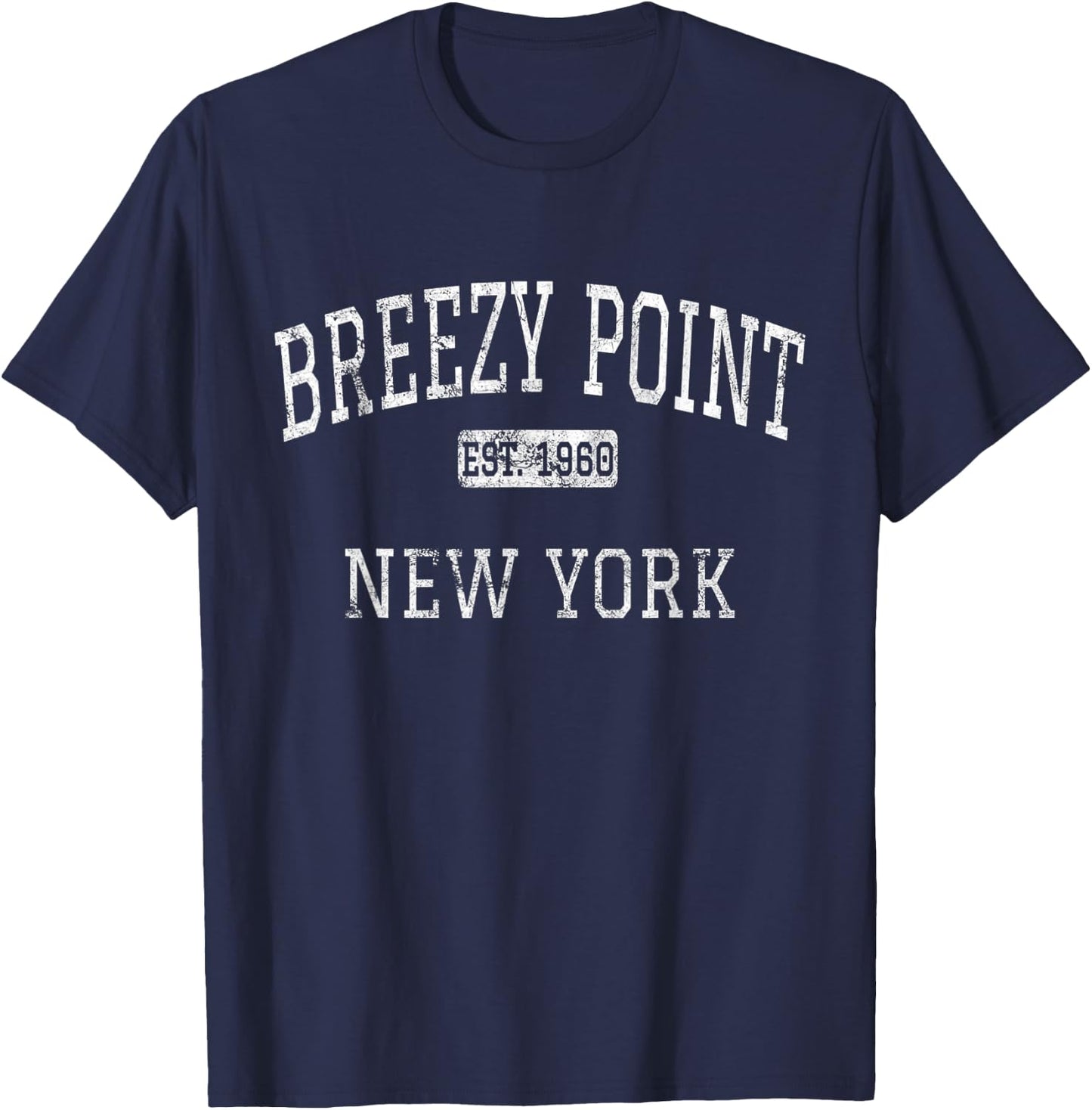 Breezy Point New York Queens NY Vintage T-Shirt - T-Shirt | Navy