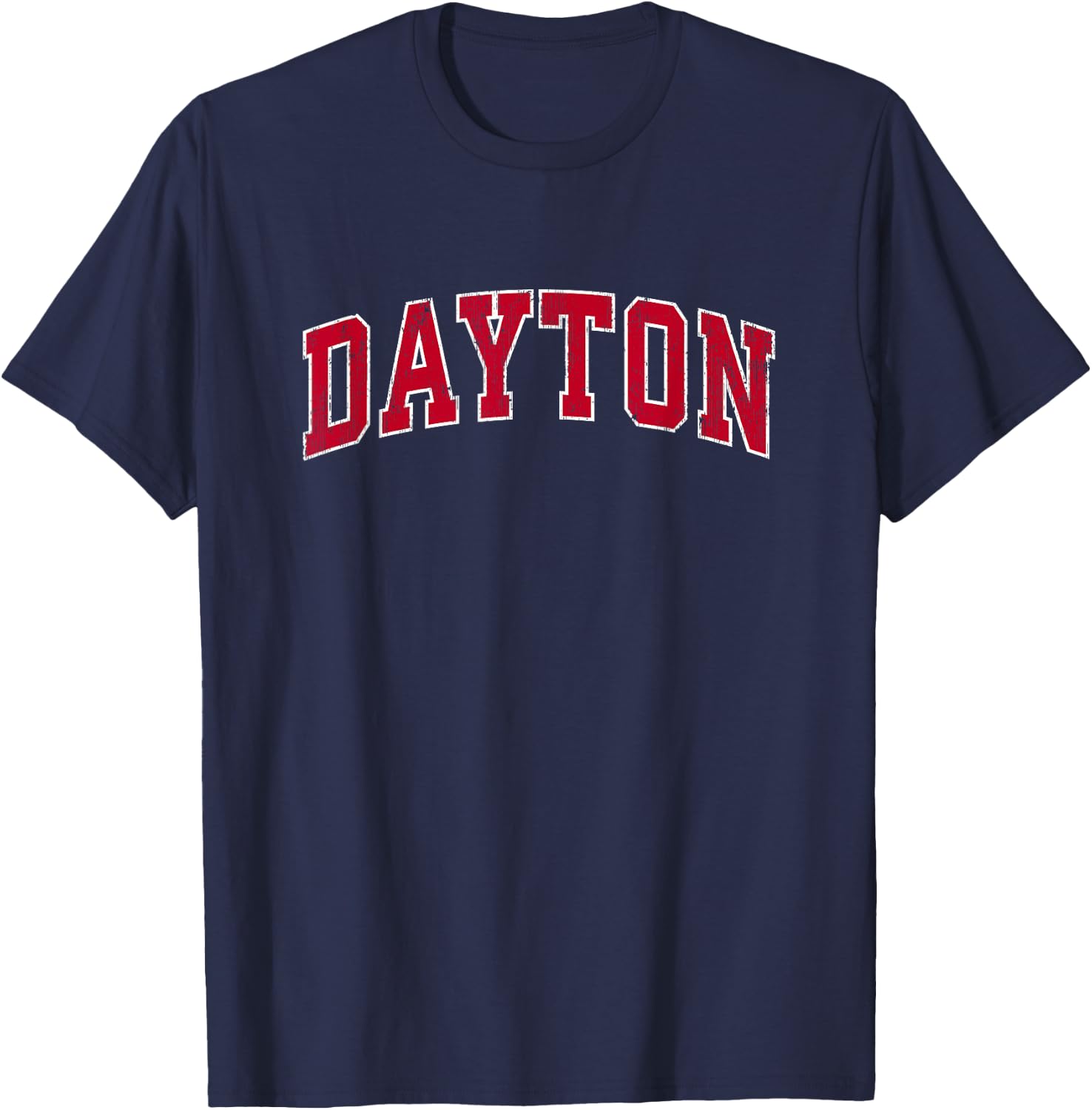 Dayton Ohio OH Vintage Sports Design Red Design T-Shirt - T-Shirt | Navy