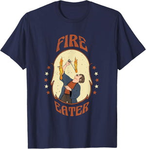 Fire Eater Circus Costume Design for a Circus Lover T-Shirt - T-Shirt | Navy