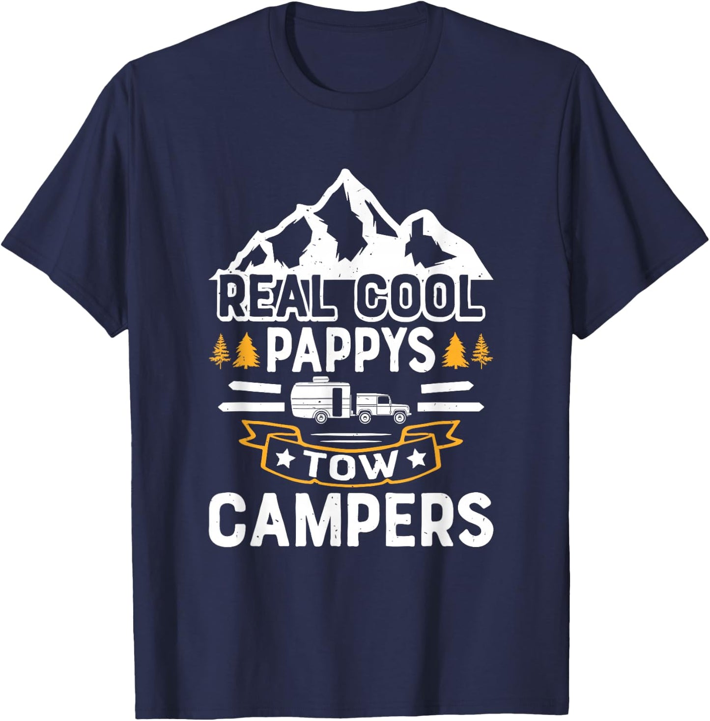 Camping Grandpa - Camping Pappy Camper T-Shirt - T-Shirt | Navy