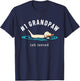 Yellow Labrador Retriever Dog Grandpa - #1 Grandpaw T-Shirt - T-Shirt | Navy