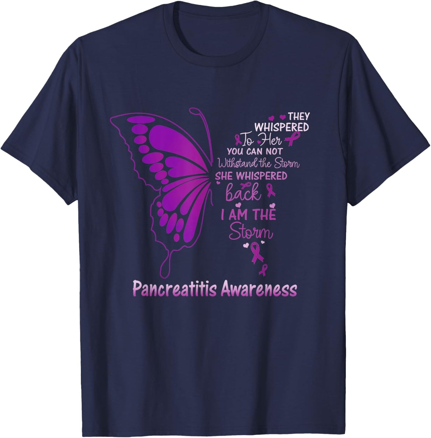 Pancreatitis I am the Storm T-Shirt - T-Shirt | Navy