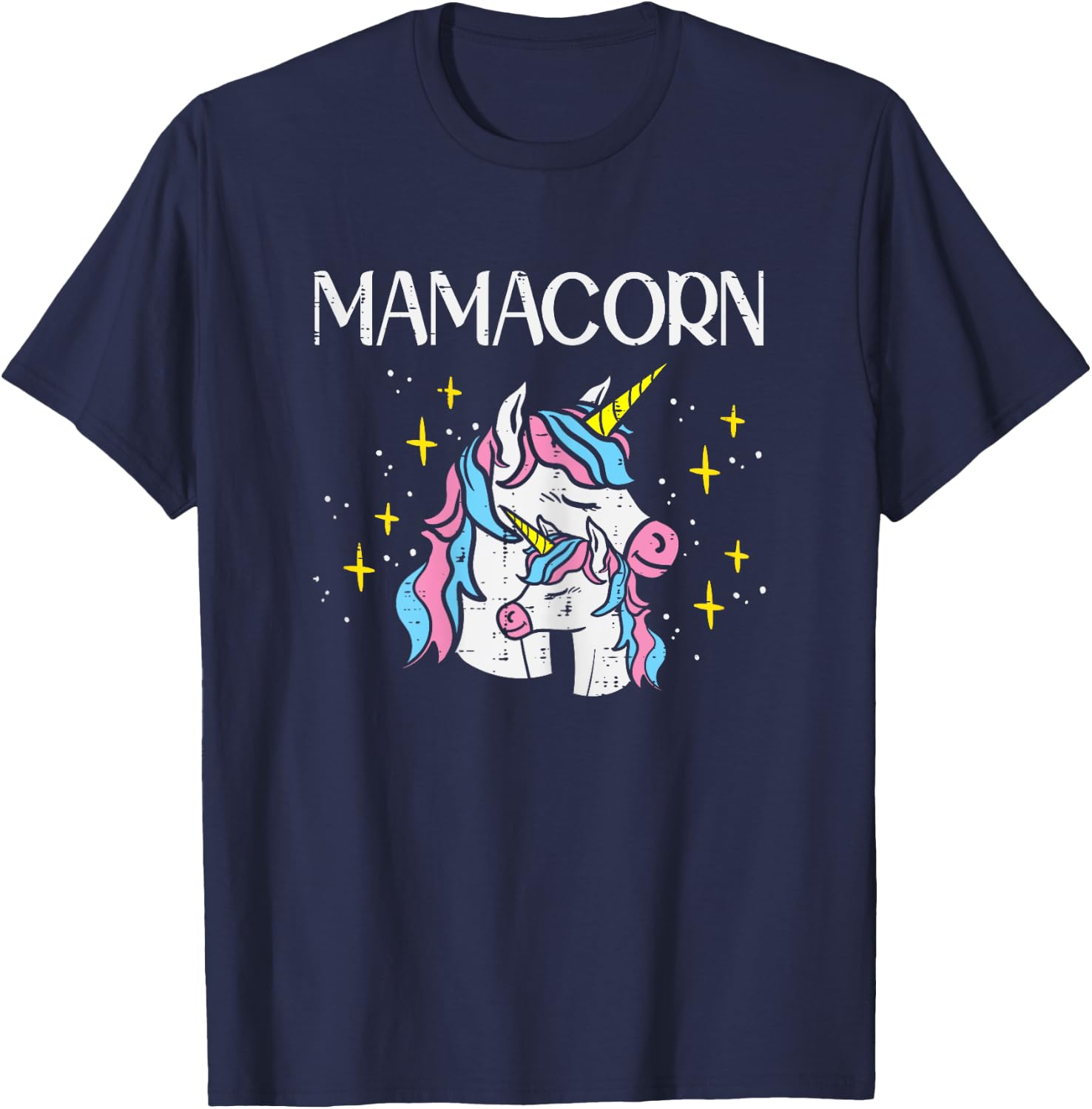 Mamacorn Mama Unicorn Magical Mothers Day Mom Mommy Women T-Shirt - T-Shirt | Navy