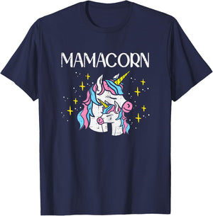Mamacorn Mama Unicorn Magical Mothers Day Mom Mommy Women T-Shirt - T-Shirt | Navy