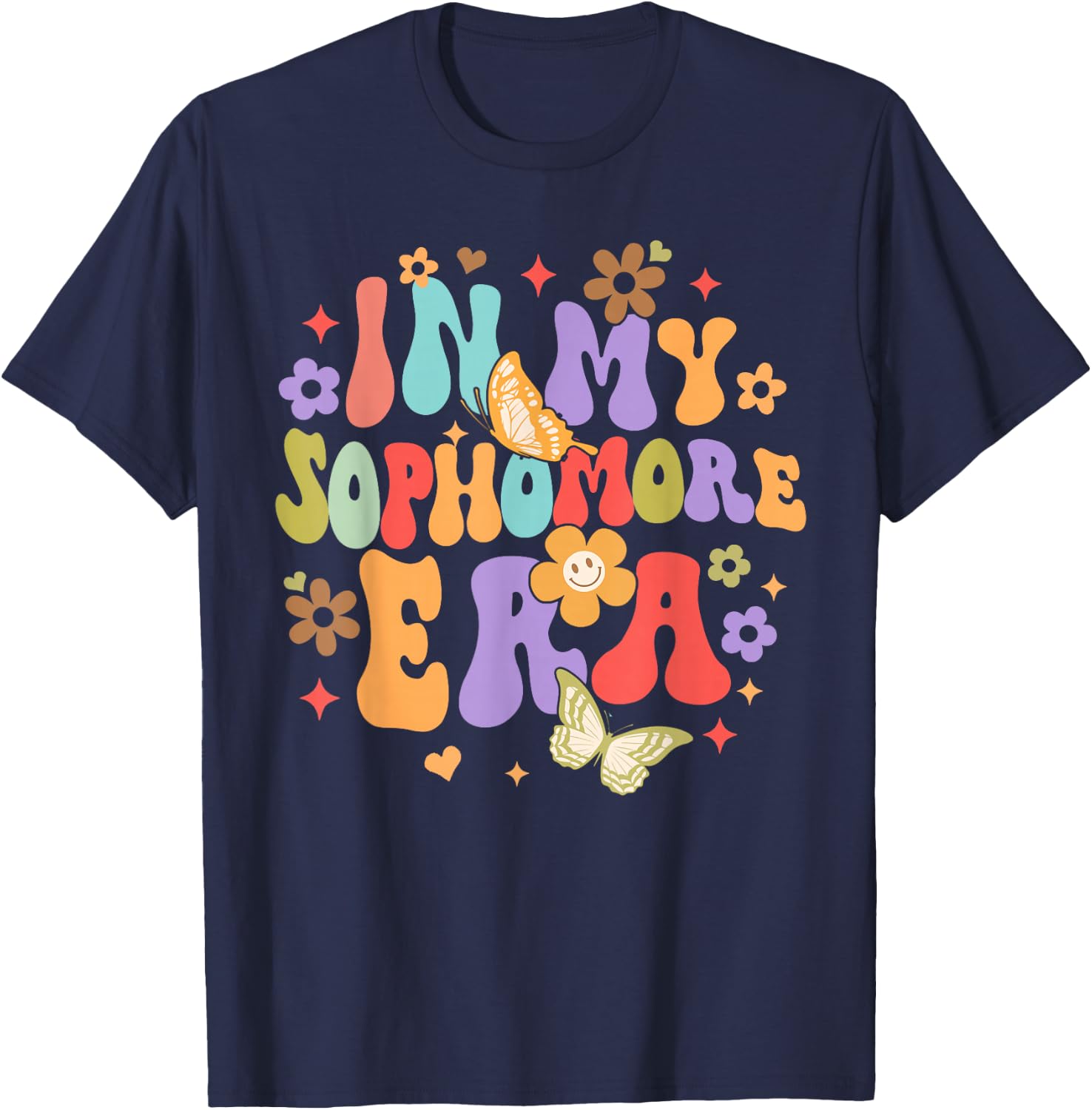 College University Back To School Funny In My Sophomore Era T-Shirt - T-Shirt | Navy