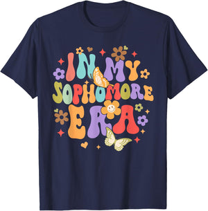 College University Back To School Funny In My Sophomore Era T-Shirt - T-Shirt | Navy