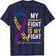 My GrandMa's Fight is My Fight Cute Bladder cancer awareness T-Shirt - T-Shirt | Navy