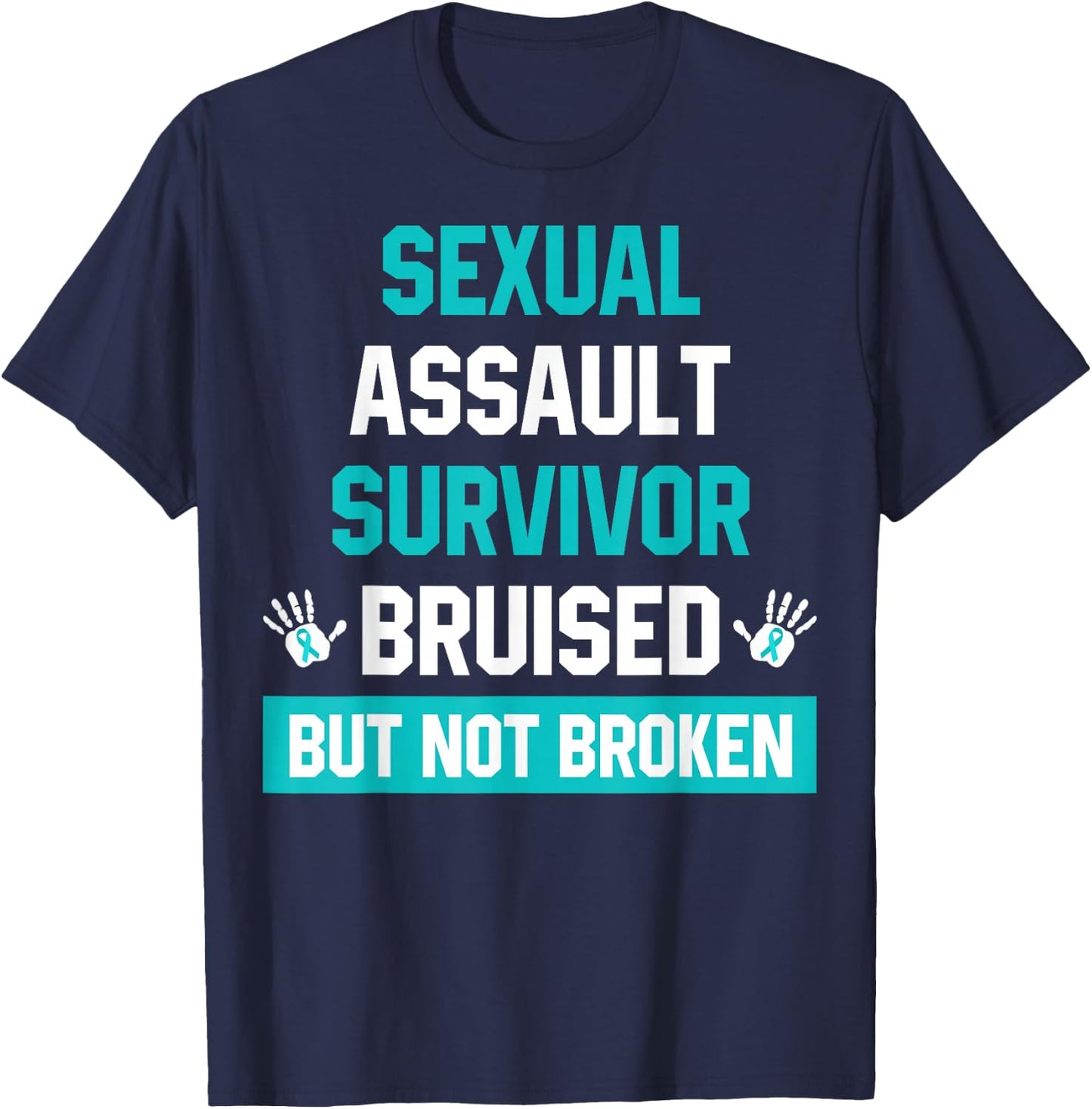 Sexual Assault Survivor Sexual Assault Awareness Month T-Shirt - T-Shirt | Navy