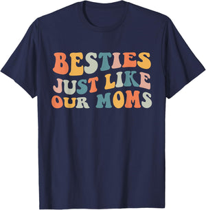 Besties Just Like Our Moms for Baby Announcement Best Friend T-Shirt - T-Shirt | Navy