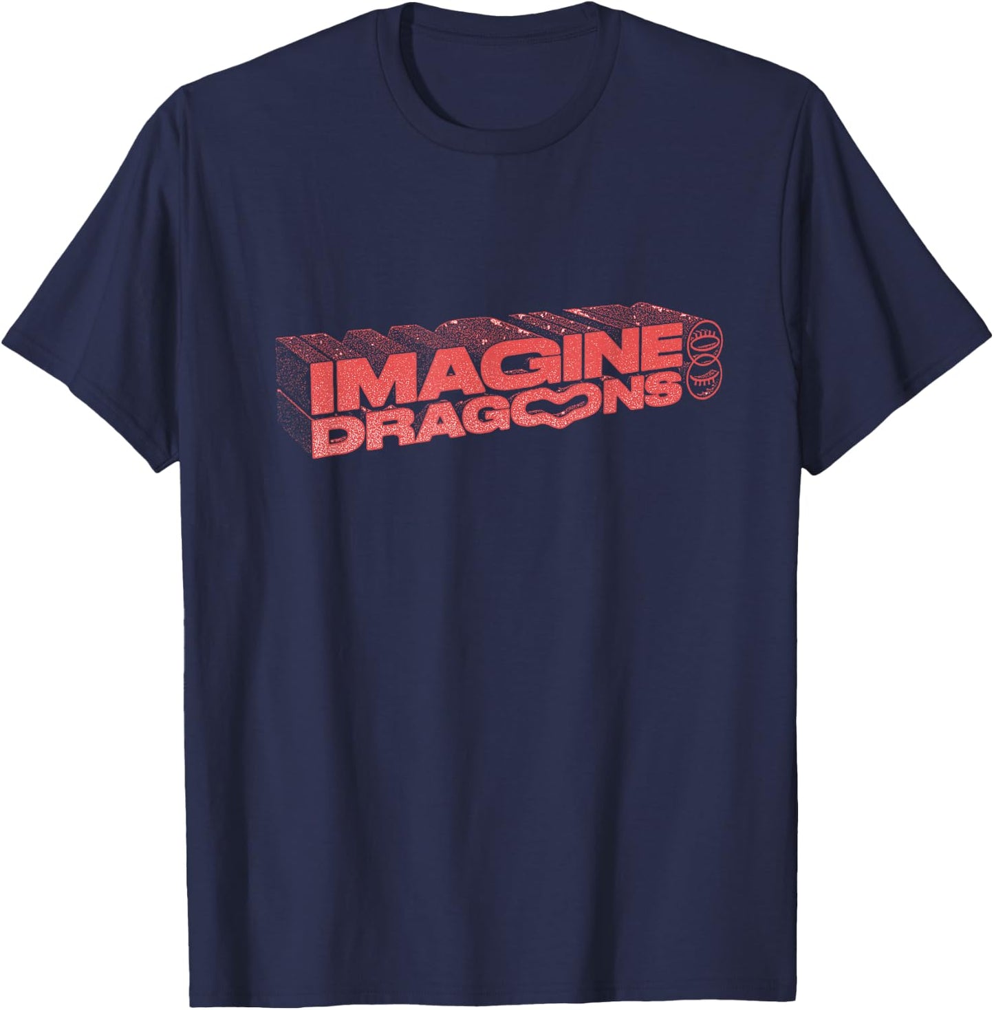 Official Imagine Dragons Heart Logo T-Shirt - T-Shirt | Navy