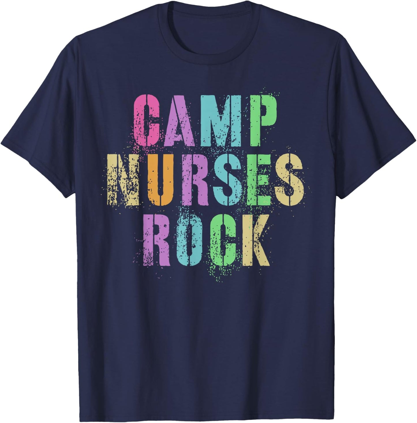 CAMP NURSES Do ROCK Funny Camping Medical Squad Medic Team T-Shirt - T-Shirt | Navy