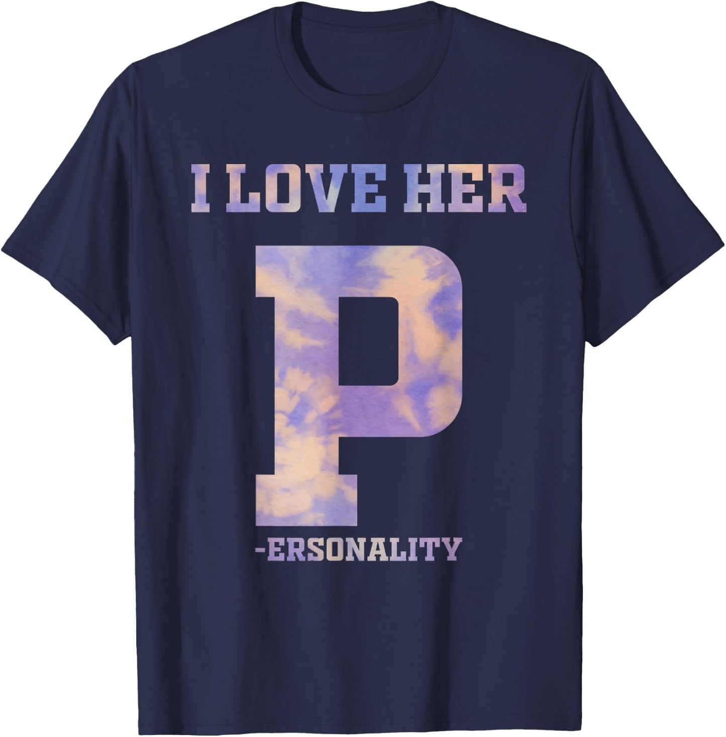 I Love His D Dedication I Love Her P Personality Matching T-Shirt - T-Shirt | Navy