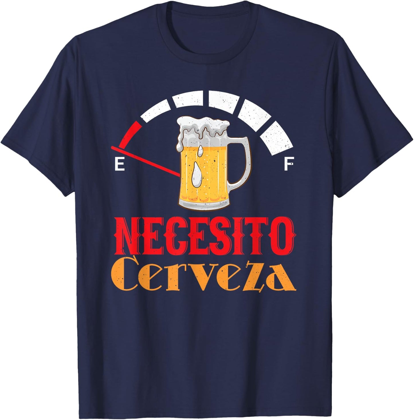 Necesito Cerveza Mexican Beer Funny T-Shirt - T-Shirt | Navy