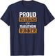 Proud Husband Of A Marathon Runner T-Shirt - T-Shirt | Navy