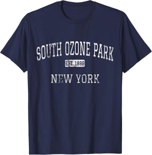 South Ozone Park New York Queens NY Vintage T-Shirt - T-Shirt | Navy