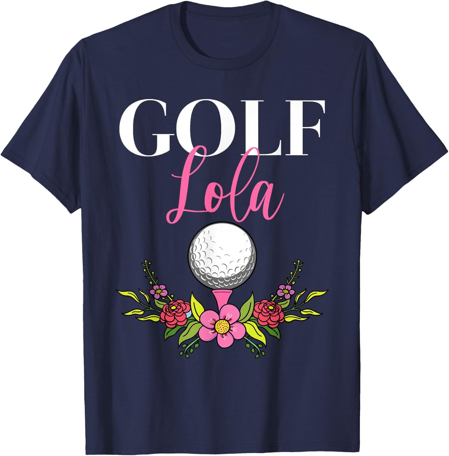 Golf Lola Filipino Golfer Grandma T-Shirt - T-Shirt | Navy