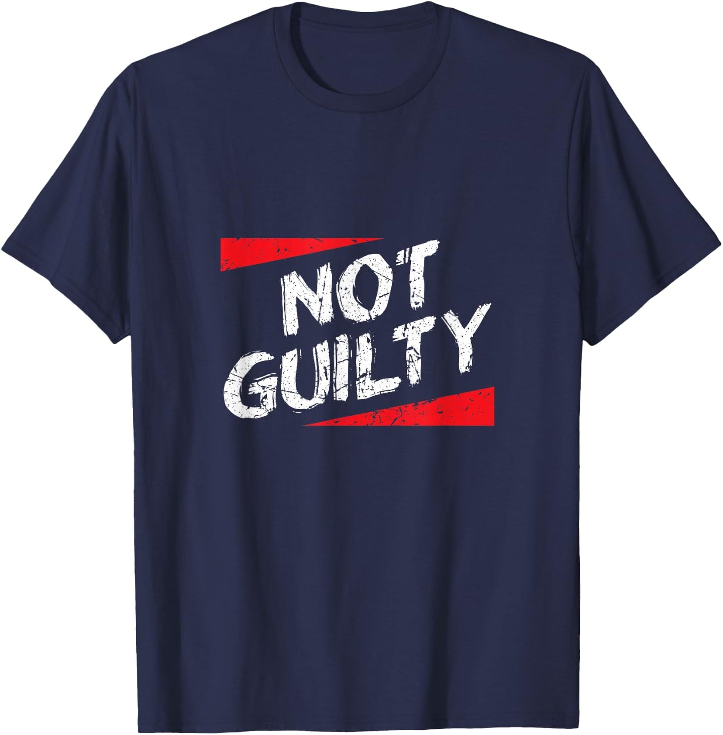 Not Guilty Saying, Graphic T-Shirt - T-Shirt | Navy