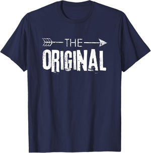 Funny Sibling The Original Oldest Child or Dad Gift T-Shirt - T-Shirt | Navy