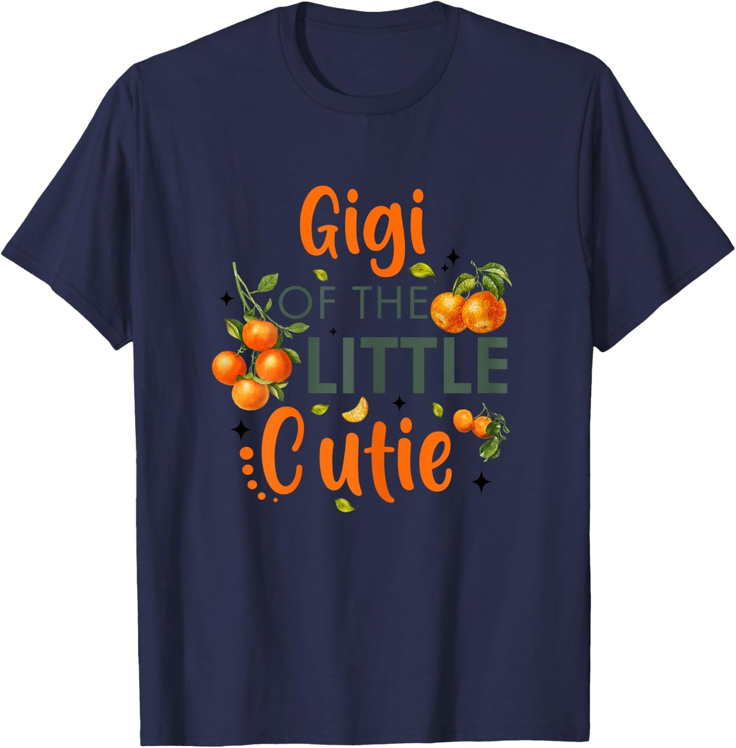 Gigi Of The Little Cutie Orange 1st Birthday Party T-Shirt - T-Shirt | Navy