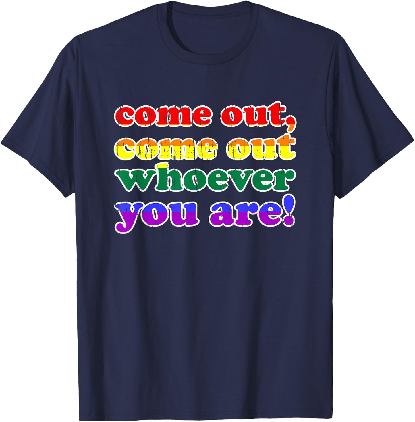 LGBTQ Pride National Coming Out Day T-Shirt - T-Shirt | Navy