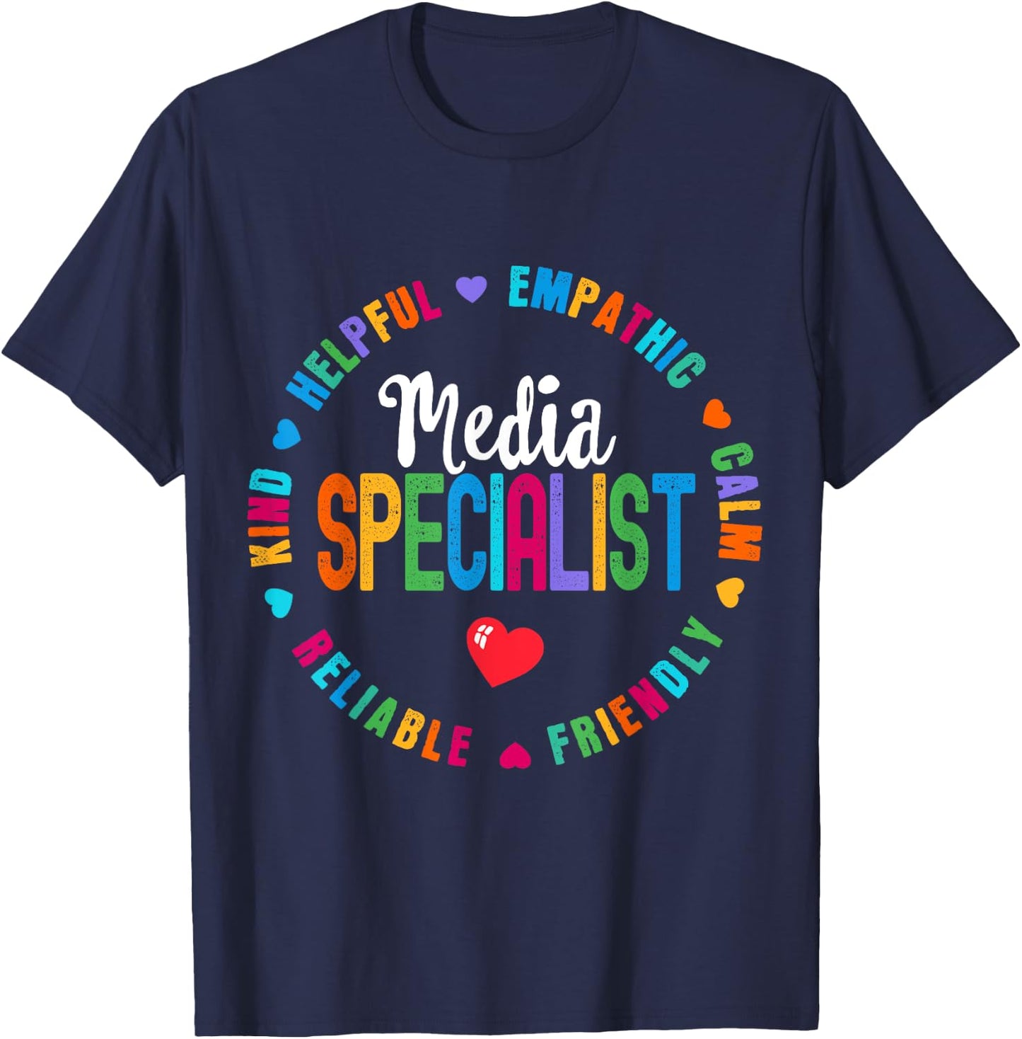 Funny Appreciation Week School Library Media Specialist T-Shirt - T-Shirt | Navy