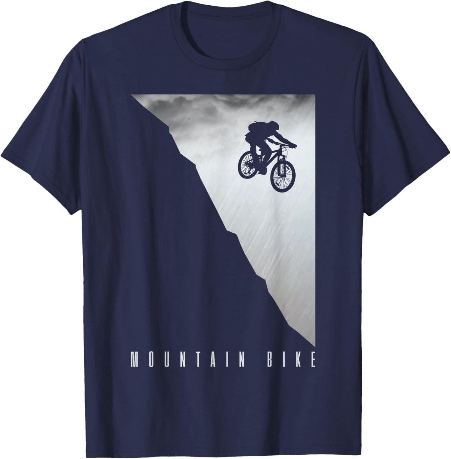 Mountain Bike Downhill Vintage MTB Downhill Bicycle Gift T-Shirt - T-Shirt | Navy