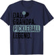 Dad Grandpa Pickleball Legend Player Daddy Pickle Ball T-Shirt - T-Shirt | Navy