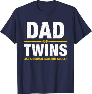 Dad Of Twins Expecting Twins T-Shirt - T-Shirt | Navy