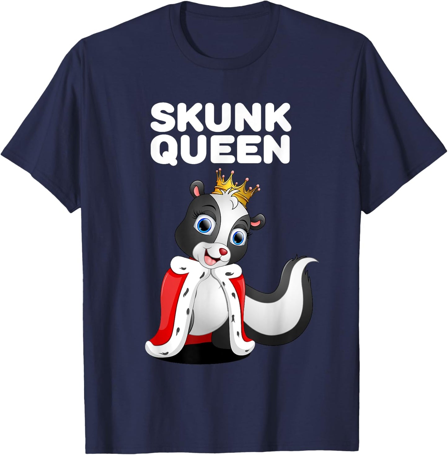 Skunk Queen | Girls Skunk | Skunk T-Shirt - T-Shirt | Navy