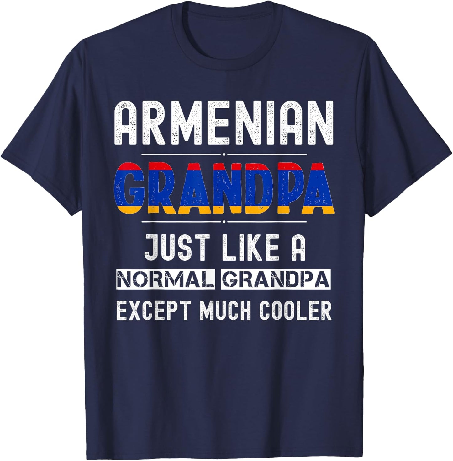 Armenian Grandpa fathers day from kids funny men birthday T-Shirt - T-Shirt | Navy