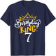 7th Birthday King 7 Years Old Party Ideas For Boys T-Shirt - T-Shirt | Navy