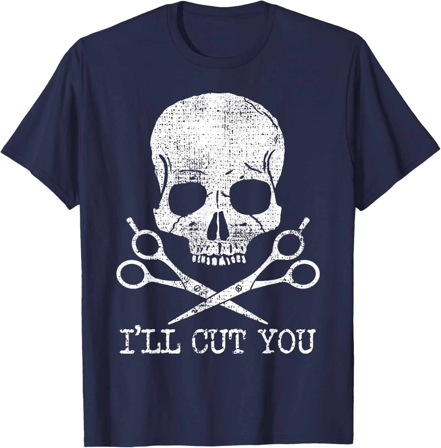 Vintage Barber Hairdresser Hairstylist Gift T-Shirt - T-Shirt | Navy