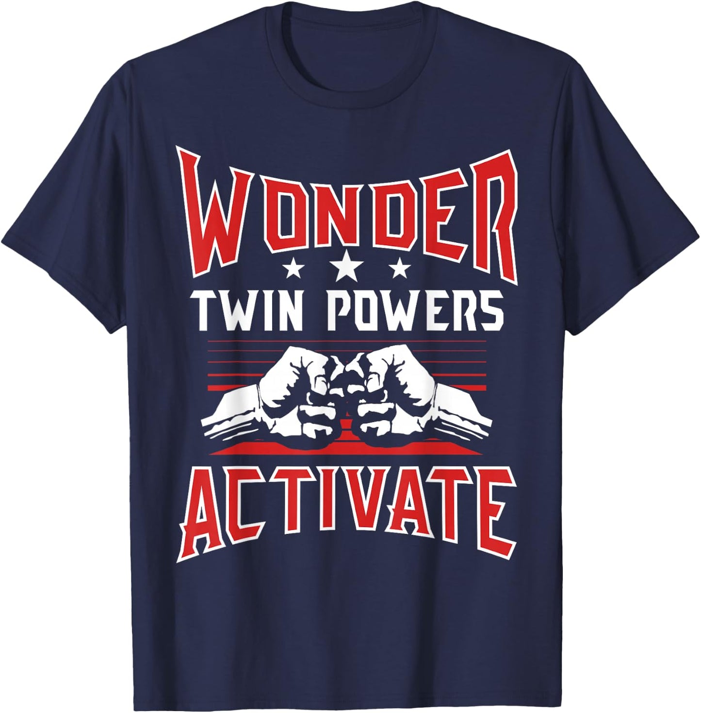 Wonder Twin Power Activated design, Sibling design T-Shirt - T-Shirt | Navy