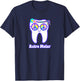 Retro molar tooth hippie peace dental hygienist dentist RDH T-Shirt - T-Shirt | Navy